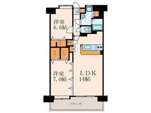 ニュ－リバ－三萩野の物件間取画像